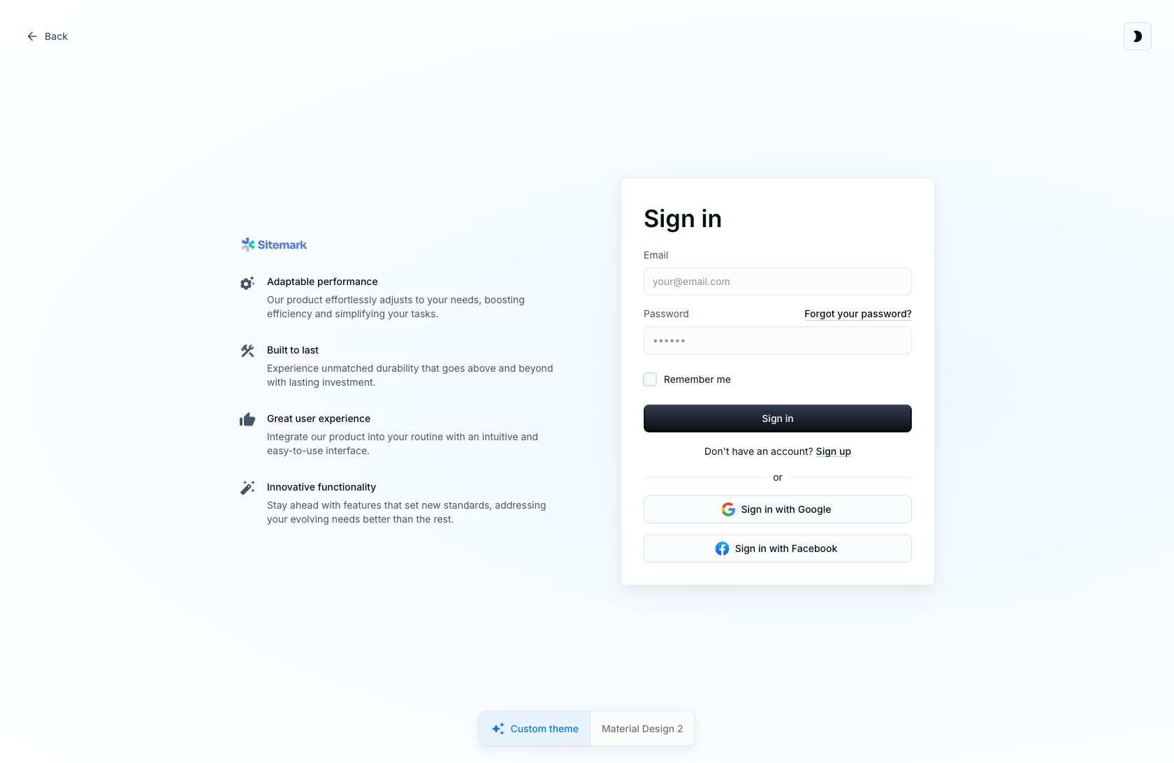 Sign-in side